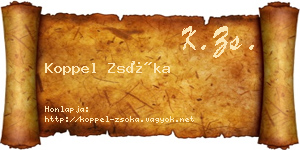 Koppel Zsóka névjegykártya